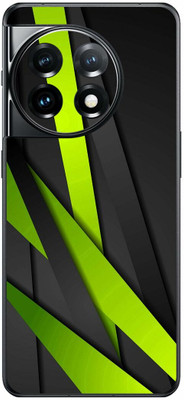 FCS OnePlus 11 5G Printed Back Skin: Green Texture Mobile Skin(Green Texture Skin)
