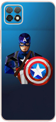 FCS Huawei Enjoy 20 5G Printed Back skin Mobile Skin(Captain America Cartun)