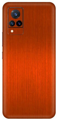 Vcare GadGets Orange Brushed vivo V21 5G Mobile Skin(Orange Brushed)