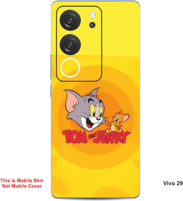VYBE The Smart Choice Vivo V29 Tom & Jerry Embossed Mobile Skin(Carrot Orange B6)