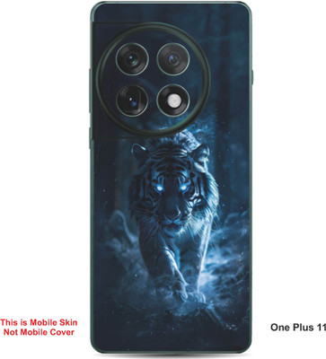 VYBE The Smart Choice One Plus 11 Tiger Embossed Mobile Skin(Blue & Black 32)