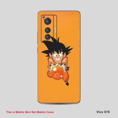 VYBE The Smart Choice Vivo X70 Goku Mobile Skin Mobile Skin(Deep Saffron A7)