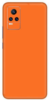 Vcare GadGets Vivo Y21e 5 G Mobile Skin(Orange Matte)