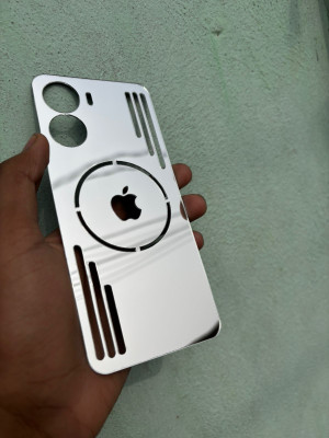 TWUAOP VIVO Y56 5G ACRYLIC MIRROR BACK PANNEL MERO APPLE Mobile Skin(Silver)