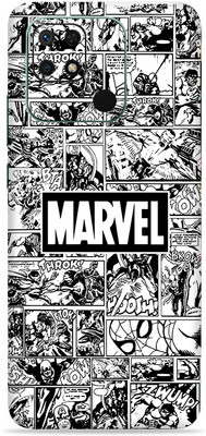 SkinoMania Redmi 10c Mobile Skin(B&W Marvel-Comic)