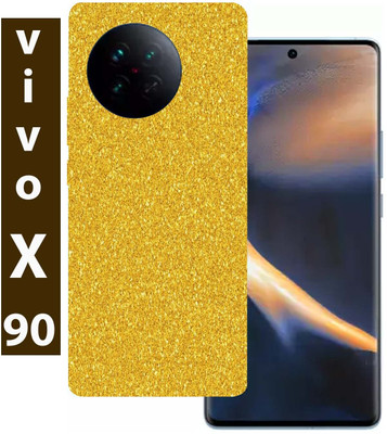 BugguSkin Vivo X90 Mobile Skin(Ultra Super Golden Gliter Skin With High Matte Finish.)