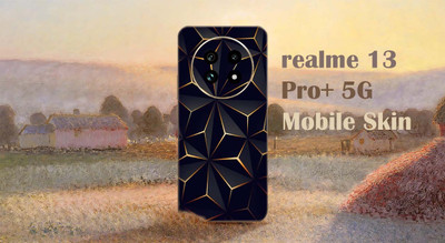 BugguSkin Realme 13 pro 5G Mobile Skin(Ulltra Super Thunderstm Black Abstract Skin With High Matte Finish., Mobile Skin (Back+Side+Camera))