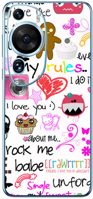 FCS Huawei P50 Pro Printed Back skin Mobile Skin(Writing)