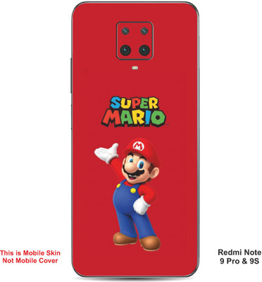 VYBE The Smart Choice Redmi Note 9S Super Mario Embossed Mobile Skin(Engine Red A1)