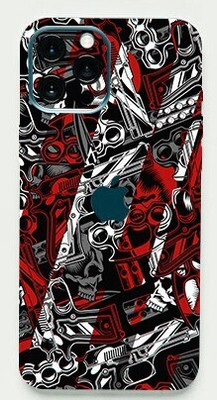 BugguSkin Apple iPhone 14 Pro Max Mobile Skin(Ultra Super Color Arms Skin With High Matte Finish.)