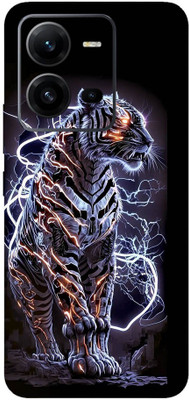 DHARKOTI Sticker For Vivo V25 5G Skin For 3D Trending Tiger Theme Mobile Skin(Black)