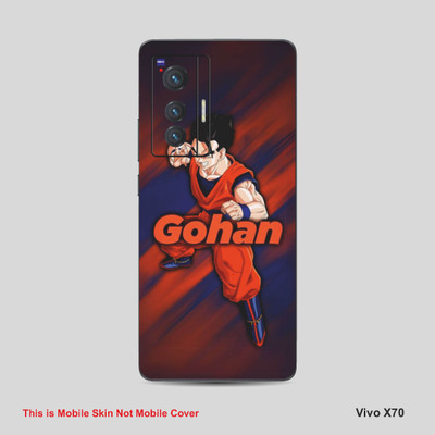 VYBE The Smart Choice Vivo X70 Gohan Mobile Skin Mobile Skin(Red Orange A7)