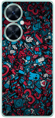 FCS Huawei nova 11i Printed Back skin Mobile Skin(Colour Splash)