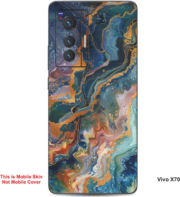 VYBE The Smart Choice Vivo X70 Abstract Embossed Mobile Skin(Pinkish Grey 12)
