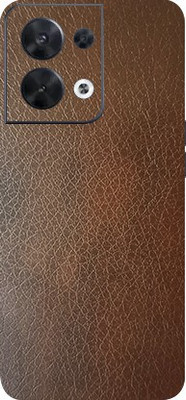 BUGGU Oppo Reno 8 5G Mobile Skin(Brown Leather Skin With High Matte Finish.)
