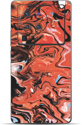VYBE Vivo X80 Pro Lava Mobile Skin Mobile Skin(Burnt Orange 42)