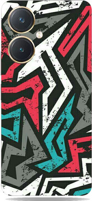 SkinoMania Vivo y27 Mobile Skin(Abstract-Mad-Angle Multicolor Mobile Skin)
