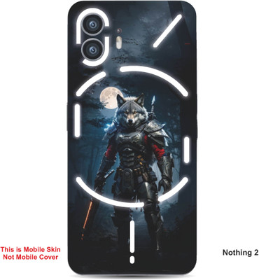 VYBE The Smart Choice Nothing 2 Wolf Embossed Mobile Skin(Faded Blue 6)