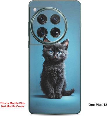 VYBE The Smart Choice One Plus 12 Cat Embossed Mobile Skin(Black & Blue 34)