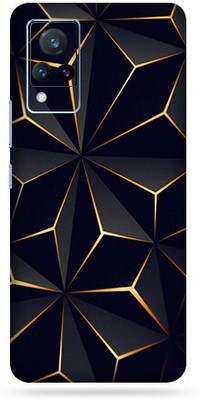 TJ CREATION Vivo V21 5g, vivo v21 5g, vivo v 21 Mobile Skin(Ultra Super Black Abstract Shape Skin With High Matte Finish., Mobile Skin (Back+Side+Camera))