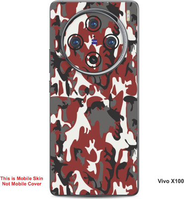 VYBE The Smart Choice Vivo X100 Camouflage Embossed Mobile Skin(Sanguine Brown 18)