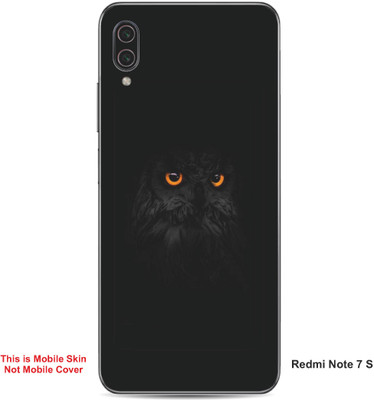 VYBE The Smart Choice Redmi Note 7 S Owl Embossed Mobile Skin(Charcoal Black 12)