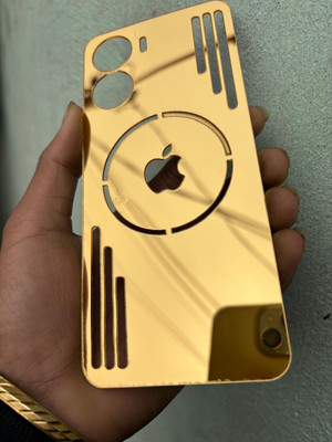 TWUAOP VIVO Y56 5G ACRYLIC MIRROR BACK PANNEL MERO APPLE Mobile Skin(Gold)