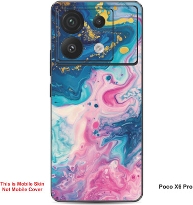 VYBE The Smart Choice Poco X6 Pro Art Embossed Mobile Skin(Medium Green 1)