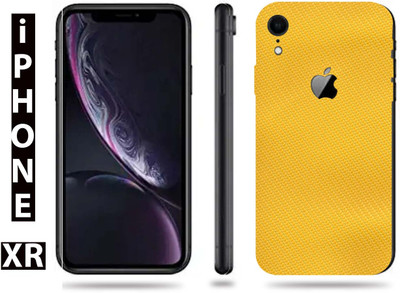 TJ CREATION Apple iPhone XR Mobile Skin(Ultra Yellow Carbon Fiber Skin With High Matte Finish.)