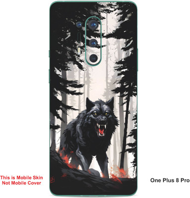 VYBE The Smart Choice One Plus 8 Pro Wolf Embossed Mobile Skin(Carbon Grey 24)