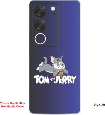 VYBE The Smart Choice Vivo V29 Tom & Jerry Embossed Mobile Skin(Mulled Wine B6)