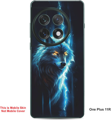 VYBE The Smart Choice One Plus 11R Wolf Embossed Mobile Skin(Curious Blue 33)