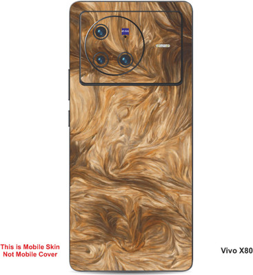 VYBE The Smart Choice Vivo X80 Abstract Embossed Mobile Skin(Brown Sugar 14)