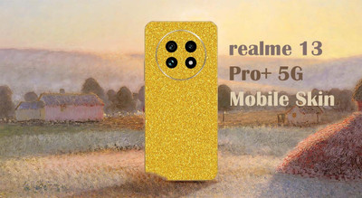 BUGGU Realme 13 pro 5G Mobile Skin(Ulltra Super Sparkling Golden Glitter Skin With High Matte Finish., Mobile Skin (Back+Side+Camera)) BUGGU Realme 13 pro 5G Mobile Skin(Ulltra Super Sparkling Golden Glitter Skin With High Matte Finish., Mobile Skin (Back+Side+Camera))