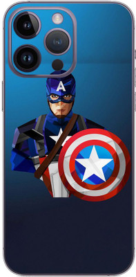 FCS iPhone 14 Pro Printed Back skin Mobile Skin(Captain America Cartun Skin)