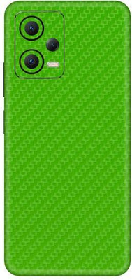 Vcare GadGets Fiber Carbon Green Poco X5 5G Mobile Skin(Green)
