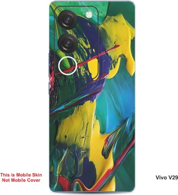 VYBE The Smart Choice Vivo V29 Art Embossed Mobile Skin(Blue lvy 7)