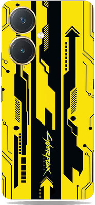 SkinoMania Vivo y27 Mobile Skin(Dark-Yellow-Cyber Multicolor Mobile Skin)