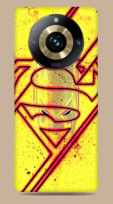 SkinoMania Realme 11 Pro Plus 5G Mobile Skin(Yellow Batman Logo Multicolor Mobile Skin)