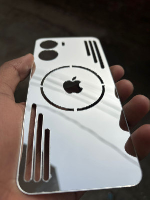 TWUAOP VIVO Y56 5G MIRROR BACK PANNEL ACRYLIC SHEET MERO APPLE Mobile Skin(Silver)