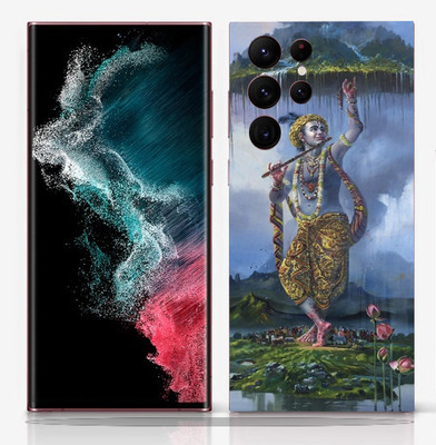 SkinoMania Samsung Galaxy S22 Ultra Mobile Skin(Krishna Ji Govardhan Multicolor Mobile skin)