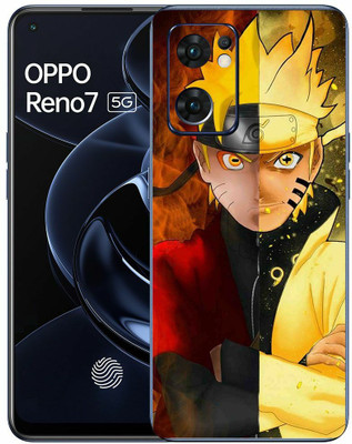 FCS Oppo Reno7 5G Printed Back Skin: Naruto Uzumaki Mobile Skin(Naruto Uzumaki Skin)