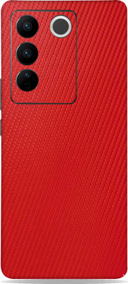 WeCre8 Skin's Vivo V27 Pro 5G Mobile Skin(Red-carbon-fiber Multicolor Mobile Skin)