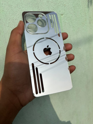 TWUAOP INFINIX HOT 40I ACRYLIC MIRROR BACK PANNEL MERO APPLE Mobile Skin(Silver)