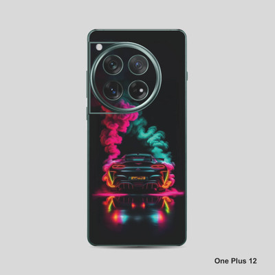VYBE The Smart Choice One Plus 12 Car Mobile Skin Mobile Skin(Peachy Pink, Kashmir Blue 19)