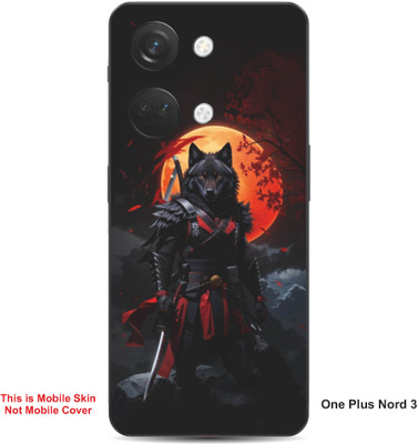 VYBE The Smart Choice One Plus Nord 3 Wolf Embossed Mobile Skin(Red & Orange 36)
