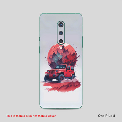 VYBE The Smart Choice One Plus 8 Art Mobile Skin Mobile Skin(Silver Grey 9)