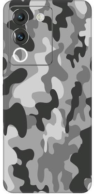 Vcare GadGets Grey Black Camo Vivo Y200 5G Mobile Skin(Multicolor)