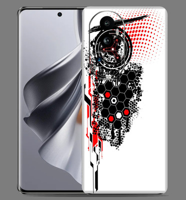 SkinoMania OPPO RENO 10 PRO PLUS 5G Mobile Skin(Trash-hexagon-polka Multicolor Mobile skin)