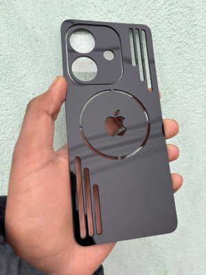 TWUAOP OPPO A3X 5G MIRROR BACK PANNEL ACRYLIC SHEET MERO APPLE Mobile Skin(Black)